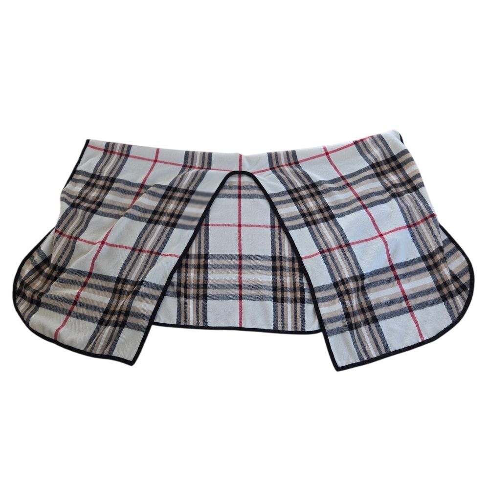 Charter Club Tan Exploded Plaid Poncho Cape One Size SOFT Brown Black Cream - Picture 4 of 14